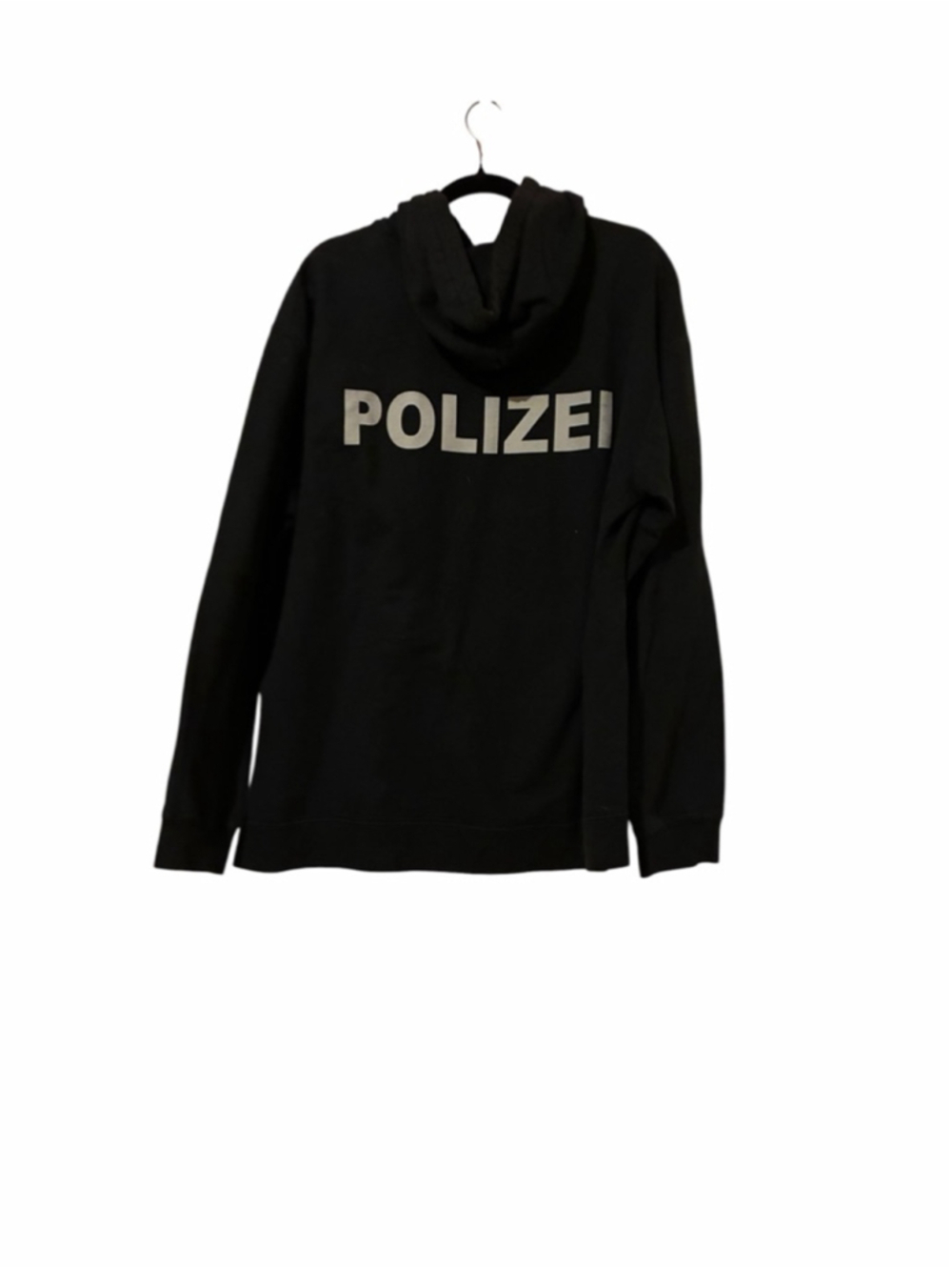 Men's Black Polizei Hoodie XXL